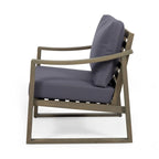 Outdoor Wood Accent Club Chair with Cushion