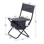 5Pcs Folding Outdoor Chair Set for Picnics, Beach