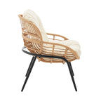 Manhattan Comfort Pine Modern 4-Piece Patio Conversation Set