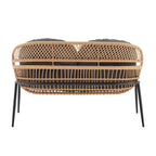 Manhattan Comfort Pine Modern 4-Piece Patio Conversation Set
