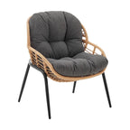 Manhattan Comfort Pine Modern 4-Piece Patio Conversation Set