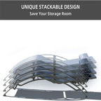 5 Adjustable Aluminum Textile Outdoor Patio Recliner Chairs in Gray, 2 Lounge Chairs and 1 Table - N/A