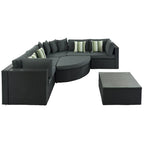 7-piece Outdoor Wicker Sofa Set, Rattan Conversation Sofa Sofa Lounger