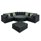 7-piece Outdoor Wicker Sofa Set, Rattan Conversation Sofa Sofa Lounger