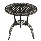Grape Outdoor Patio Garden Aluminum 3 Piece Bistro Set in Sand Black