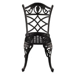 Grape Outdoor Patio Garden Aluminum 3 Piece Bistro Set in Sand Black