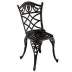 Grape Outdoor Patio Garden Aluminum 3 Piece Bistro Set in Sand Black