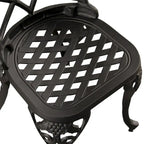 Grape Outdoor Patio Garden Aluminum 3 Piece Bistro Set in Sand Black