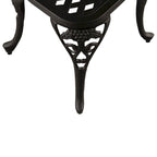 Grape Outdoor Patio Garden Aluminum 3 Piece Bistro Set in Sand Black