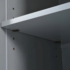 Rubberwood Kitchen Cart with Drop Leaf, Internal Storage Rack, Flip Cabinet Door, and 2 Drawers