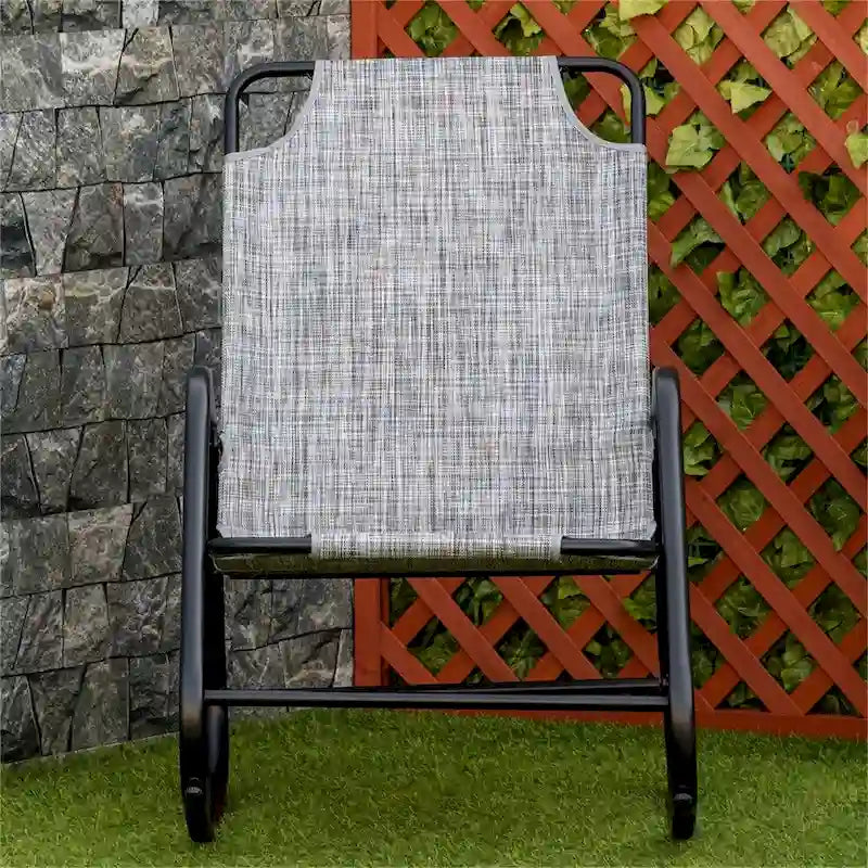 Outdoor Garden Fabric Rocking Chair with Steel Frame