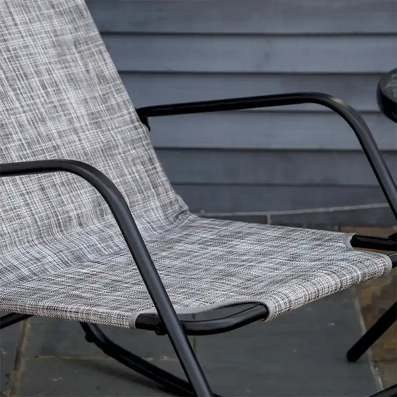 Outdoor Garden Fabric Rocking Chair with Steel Frame