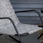 Outdoor Garden Fabric Rocking Chair with Steel Frame
