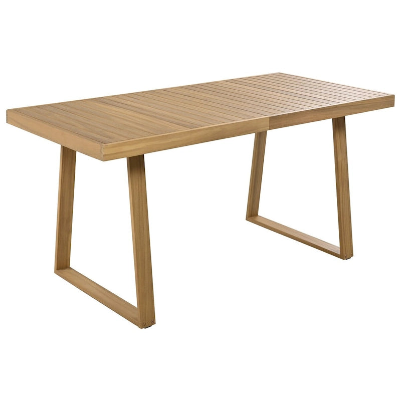 5-Piece Outdoor Acacia Wood Dining Table and Chair Set, Thick Cushions