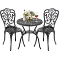 Outdoor Bistro Table Set, All Weather Cast Aluminum Patio Sets
