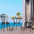Outdoor Bistro Table Set, All Weather Cast Aluminum Patio Sets