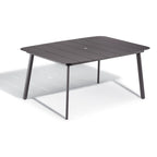 Oxford Garden Eiland 63-inch Powder Coat Carbon Rectangular Dining Table