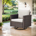Outdoor Swivel Patio Chair 360 Rotating Chair - Brown