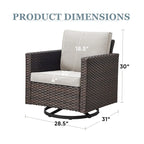 Outdoor Swivel Patio Chair 360 Rotating Chair - Brown
