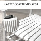 3 Piece Patio High Back Wood Rocking Chair with Side Table and Armrest