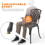Patio Sets Cast Aluminum Table and Chairs Set with Umbrella Hole