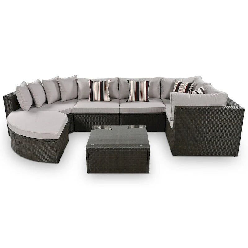 QQ 7-piece Outdoor Wicker Sofa Set