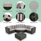 QQ 7-piece Outdoor Wicker Sofa Set