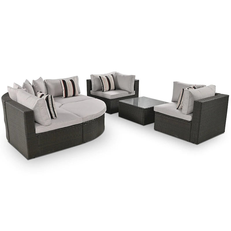 QQ 7-piece Outdoor Wicker Sofa Set