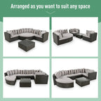 QQ 7-piece Outdoor Wicker Sofa Set