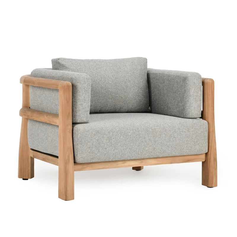Classic Home Aston Teak Wood Outdoor Accent Chair