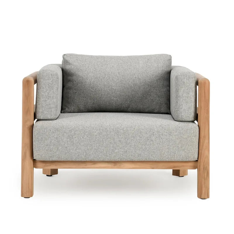 Classic Home Aston Teak Wood Outdoor Accent Chair