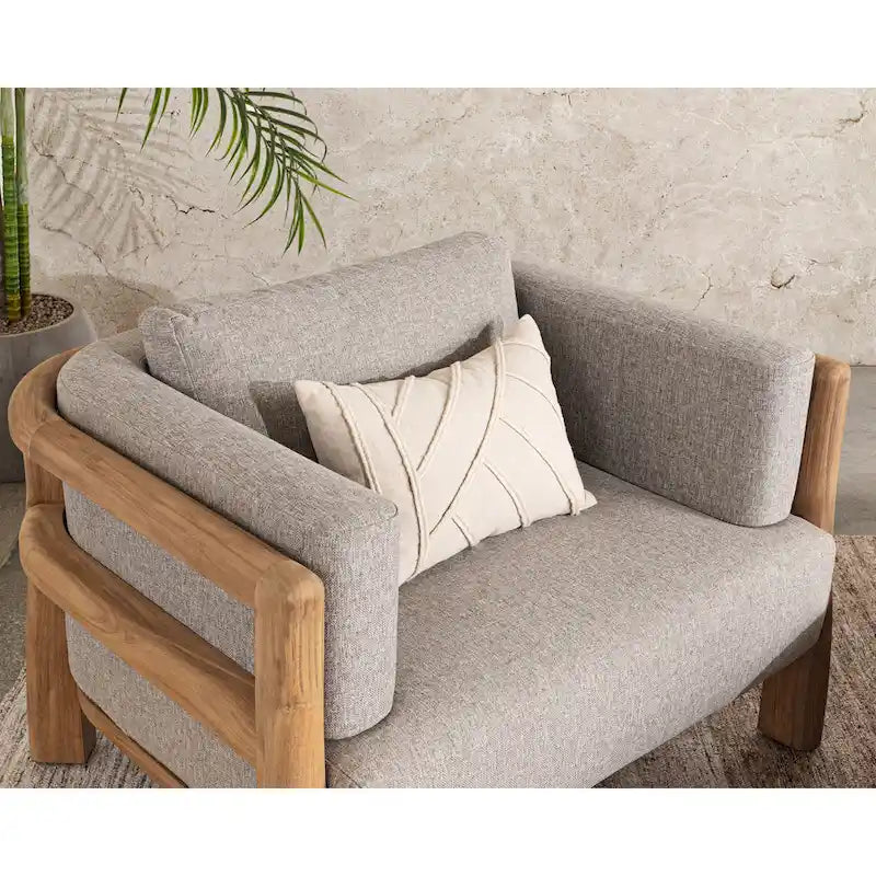 Classic Home Aston Teak Wood Outdoor Accent Chair