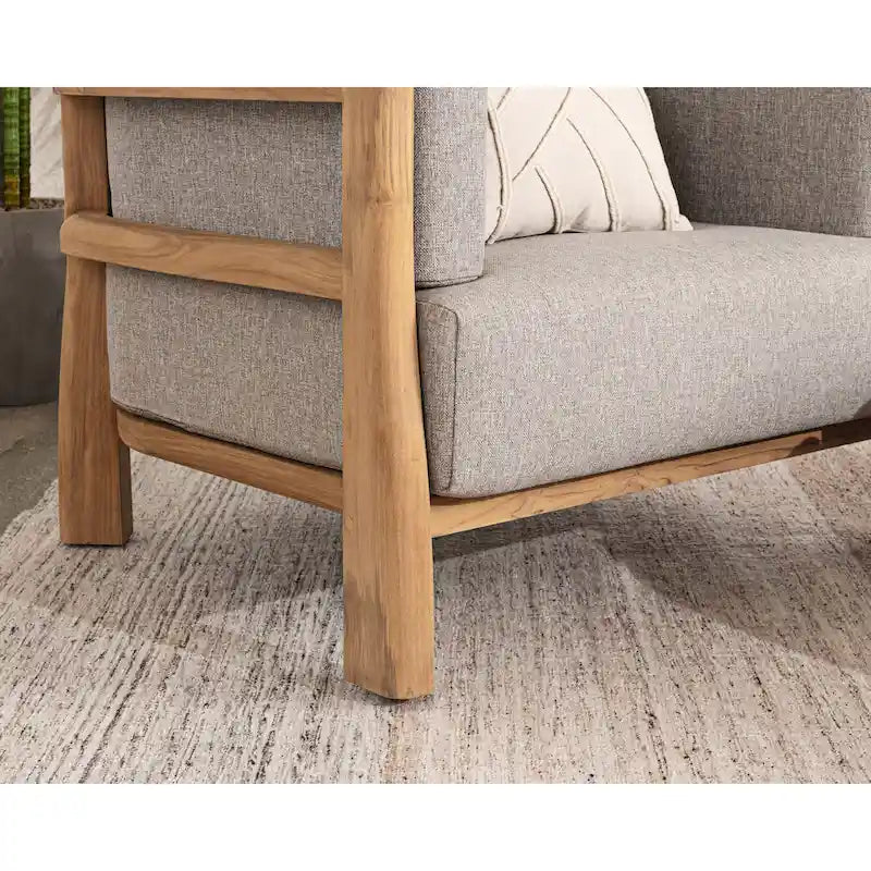 Classic Home Aston Teak Wood Outdoor Accent Chair
