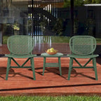 3 Pieces Patio Table Chair Set All Weather Conversation Set Outdoor Table - Size: Chair:22.05*23.23*31.3in