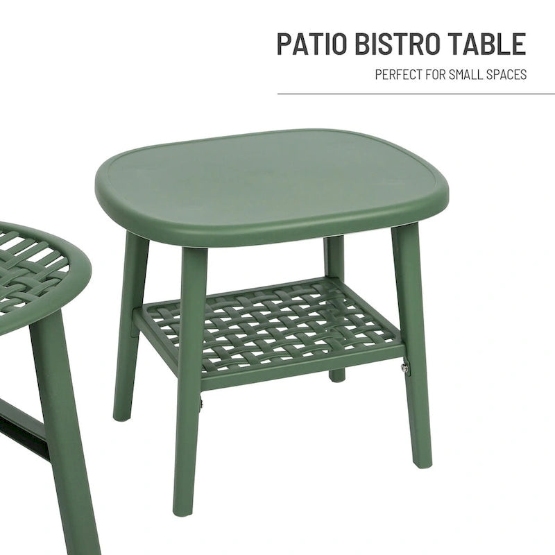 3 Pieces Patio Table Chair Set All Weather Conversation Set Outdoor Table - Size: Chair:22.05*23.23*31.3in