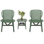3 Pieces Patio Table Chair Set All Weather Conversation Set Outdoor Table - Size: Chair:22.05*23.23*31.3in