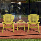 3 Pieces Patio Table Chair Set All Weather Conversation Set Outdoor Table - Size: Chair:22.05*23.23*31.3in