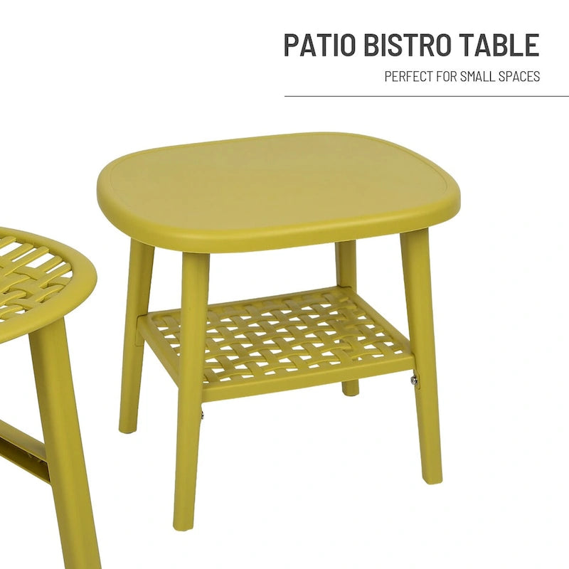 3 Pieces Patio Table Chair Set All Weather Conversation Set Outdoor Table - Size: Chair:22.05*23.23*31.3in