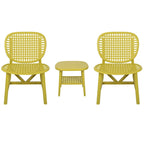 3 Pieces Patio Table Chair Set All Weather Conversation Set Outdoor Table - Size: Chair:22.05*23.23*31.3in