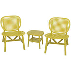 3 Pieces Patio Table Chair Set All Weather Conversation Set Outdoor Table - Size: Chair:22.05*23.23*31.3in