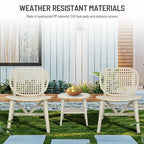 3 Pieces Patio Table Chair Set All Weather Conversation Set Outdoor Table - Size: Chair:22.05*23.23*31.3in