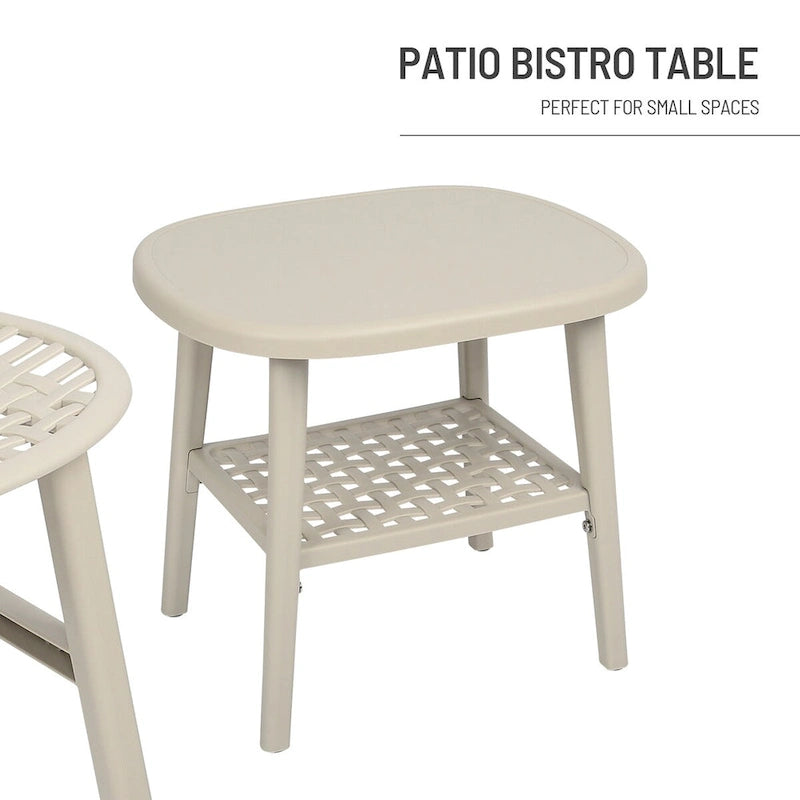 3 Pieces Patio Table Chair Set All Weather Conversation Set Outdoor Table - Size: Chair:22.05*23.23*31.3in