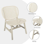 3 Pieces Patio Table Chair Set All Weather Conversation Set Outdoor Table - Size: Chair:22.05*23.23*31.3in