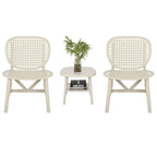3 Pieces Patio Table Chair Set All Weather Conversation Set Outdoor Table - Size: Chair:22.05*23.23*31.3in