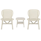 3 Pieces Patio Table Chair Set All Weather Conversation Set Outdoor Table - Size: Chair:22.05*23.23*31.3in