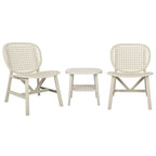 3 Pieces Patio Table Chair Set All Weather Conversation Set Outdoor Table - Size: Chair:22.05*23.23*31.3in