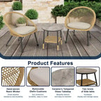 3-Piece Outdoor Patio Bistro Set