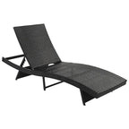 Outdoor Single Wicker Chaise Lounge Chair