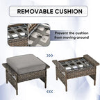 Sofa Swivel Glider Chairs, and Coffee Table - Brown
