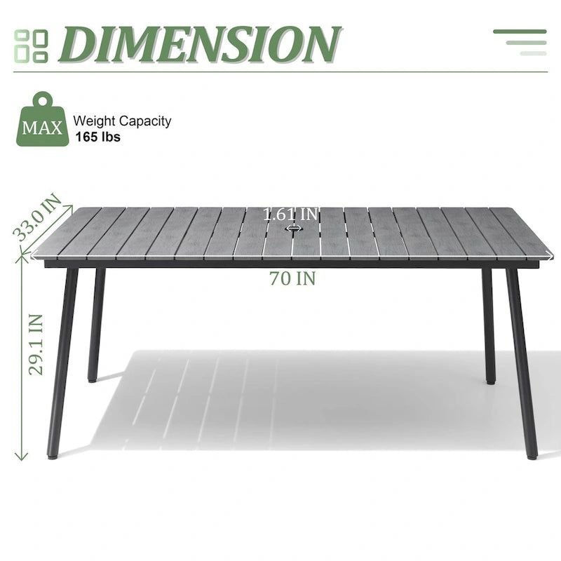 VredHom Outdoor 5/6-piece Rectangle Patio Dining Set